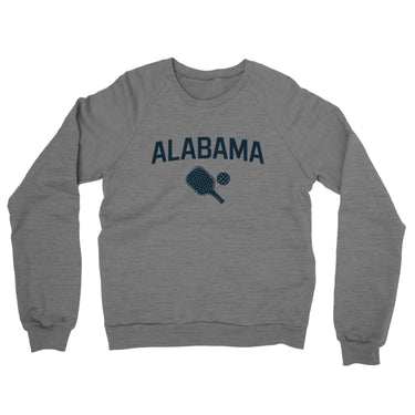 Alabama Pickleball Midweight French Terry Crewneck Sweatshirt-Graphite Heather-Allegiant Goods Co. Vintage Sports Apparel