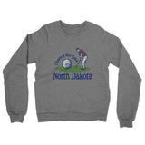 I Have A Tee Time In North Dakota Midweight French Terry Crewneck Sweatshirt-Graphite Heather-Allegiant Goods Co. Vintage Sports Apparel