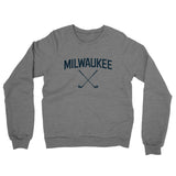 Milwaukee Golf Midweight French Terry Crewneck Sweatshirt-Graphite Heather-Allegiant Goods Co. Vintage Sports Apparel