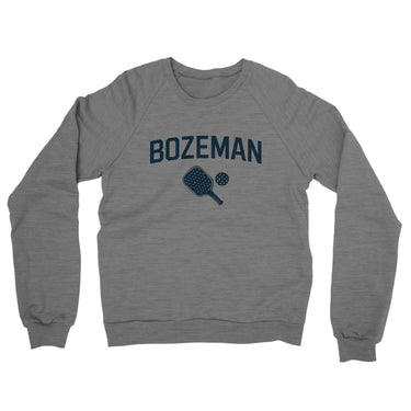 Bozeman Pickleball Midweight French Terry Crewneck Sweatshirt-Graphite Heather-Allegiant Goods Co. Vintage Sports Apparel