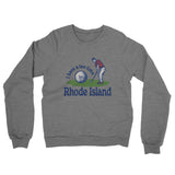 I Have A Tee Time In Rhode Island Midweight French Terry Crewneck Sweatshirt-Graphite Heather-Allegiant Goods Co. Vintage Sports Apparel