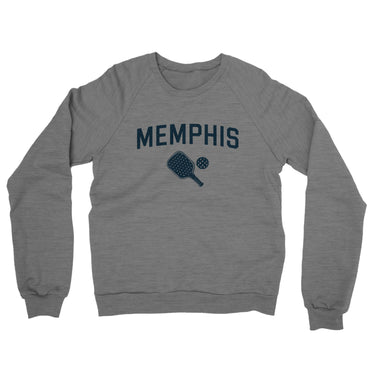 Memphis Pickleball Midweight French Terry Crewneck Sweatshirt-Graphite Heather-Allegiant Goods Co. Vintage Sports Apparel
