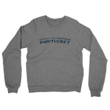 Actually It's Pronounced Pawtucket Midweight French Terry Crewneck Sweatshirt-Graphite Heather-Allegiant Goods Co. Vintage Sports Apparel