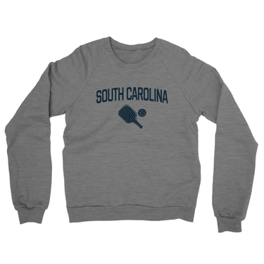 South Carolina Pickleball Midweight French Terry Crewneck Sweatshirt-Graphite Heather-Allegiant Goods Co. Vintage Sports Apparel