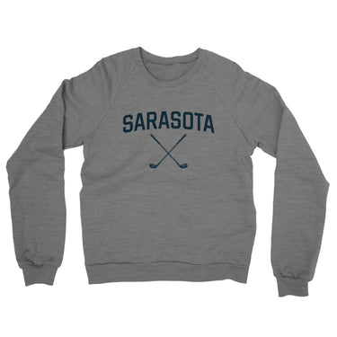 Sarasota Golf Midweight French Terry Crewneck Sweatshirt-Graphite Heather-Allegiant Goods Co. Vintage Sports Apparel