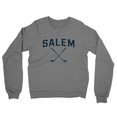 Salem Golf Midweight French Terry Crewneck Sweatshirt-Graphite Heather-Allegiant Goods Co. Vintage Sports Apparel