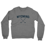 Wyoming Golf Midweight French Terry Crewneck Sweatshirt-Graphite Heather-Allegiant Goods Co. Vintage Sports Apparel