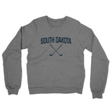 South Dakota Golf Midweight French Terry Crewneck Sweatshirt-Graphite Heather-Allegiant Goods Co. Vintage Sports Apparel