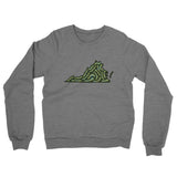 Virginia Golf Course Midweight French Terry Crewneck Sweatshirt-Graphite Heather-Allegiant Goods Co. Vintage Sports Apparel
