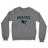 Maine Pickleball Midweight French Terry Crewneck Sweatshirt-Graphite Heather-Allegiant Goods Co. Vintage Sports Apparel