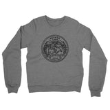 Nevada State Quarter Midweight French Terry Crewneck Sweatshirt-Graphite Heather-Allegiant Goods Co. Vintage Sports Apparel