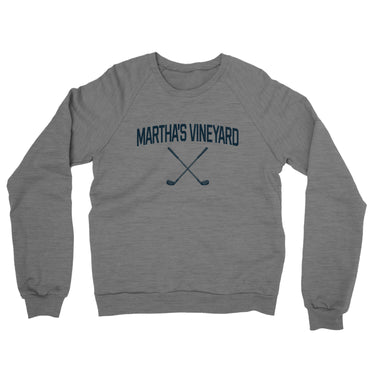 Martha's Vineyard Golf Midweight French Terry Crewneck Sweatshirt-Graphite Heather-Allegiant Goods Co. Vintage Sports Apparel