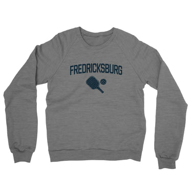 Fredericksburg Pickleball Midweight French Terry Crewneck Sweatshirt-Graphite Heather-Allegiant Goods Co. Vintage Sports Apparel