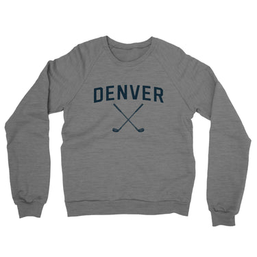 Denver Golf Midweight French Terry Crewneck Sweatshirt-Graphite Heather-Allegiant Goods Co. Vintage Sports Apparel