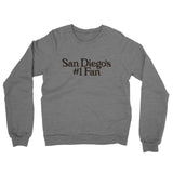San Diego's Number 1 Fan Midweight French Terry Crewneck Sweatshirt-Allegiant Goods Co. Vintage Sports Apparel