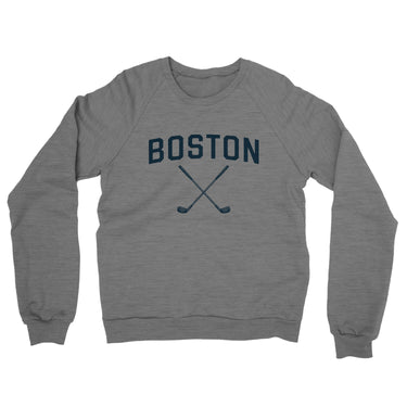 Boston Golf Midweight French Terry Crewneck Sweatshirt-Graphite Heather-Allegiant Goods Co. Vintage Sports Apparel