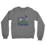 I Have A Tee Time In Florida Midweight French Terry Crewneck Sweatshirt-Graphite Heather-Allegiant Goods Co. Vintage Sports Apparel