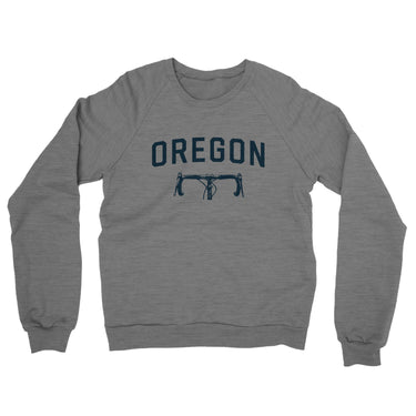 Oregon Cycling Midweight French Terry Crewneck Sweatshirt-Graphite Heather-Allegiant Goods Co. Vintage Sports Apparel
