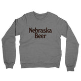 Nebraska Beer Midweight French Terry Crewneck Sweatshirt-Graphite Heather-Allegiant Goods Co. Vintage Sports Apparel