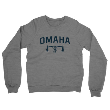 Omaha Cycling Midweight French Terry Crewneck Sweatshirt-Graphite Heather-Allegiant Goods Co. Vintage Sports Apparel