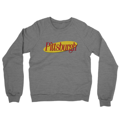 Pittsburgh Seinfeld Midweight French Terry Crewneck Sweatshirt-Graphite Heather-Allegiant Goods Co. Vintage Sports Apparel