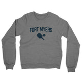 Fort Myers Pickleball Midweight French Terry Crewneck Sweatshirt-Graphite Heather-Allegiant Goods Co. Vintage Sports Apparel