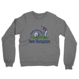 I Have A Tee Time In New Hampshire Midweight French Terry Crewneck Sweatshirt-Graphite Heather-Allegiant Goods Co. Vintage Sports Apparel