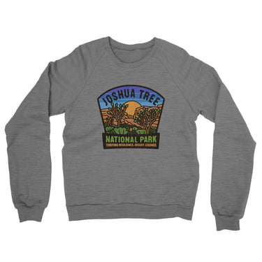 Joshua Tree National Park Badge Midweight French Terry Crewneck Sweatshirt-Allegiant Goods Co. Vintage Sports Apparel