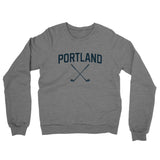 Portland Golf Midweight French Terry Crewneck Sweatshirt-Graphite Heather-Allegiant Goods Co. Vintage Sports Apparel