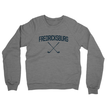Fredericksburg Golf Midweight French Terry Crewneck Sweatshirt-Graphite Heather-Allegiant Goods Co. Vintage Sports Apparel