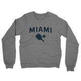 Miami Pickleball Midweight French Terry Crewneck Sweatshirt-Graphite Heather-Allegiant Goods Co. Vintage Sports Apparel