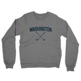 Washington Golf Midweight French Terry Crewneck Sweatshirt-Graphite Heather-Allegiant Goods Co. Vintage Sports Apparel