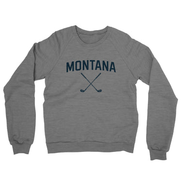 Montana Golf Midweight French Terry Crewneck Sweatshirt-Graphite Heather-Allegiant Goods Co. Vintage Sports Apparel