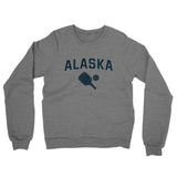 Alaska Pickleball Midweight French Terry Crewneck Sweatshirt-Graphite Heather-Allegiant Goods Co. Vintage Sports Apparel
