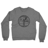 Pennsylvania State Quarter Midweight French Terry Crewneck Sweatshirt-Graphite Heather-Allegiant Goods Co. Vintage Sports Apparel