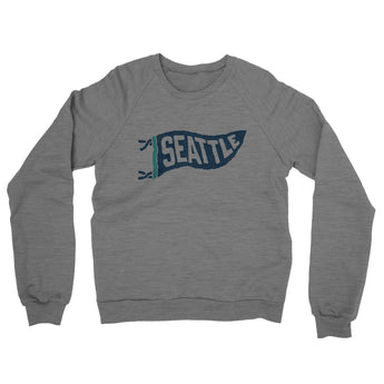 Seattle Pennant Midweight French Terry Crewneck Sweatshirt-Allegiant Goods Co. Vintage Sports Apparel