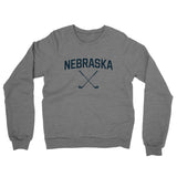 Nebraska Golf Midweight French Terry Crewneck Sweatshirt-Graphite Heather-Allegiant Goods Co. Vintage Sports Apparel