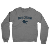 North Carolina Pickleball Midweight French Terry Crewneck Sweatshirt-Graphite Heather-Allegiant Goods Co. Vintage Sports Apparel