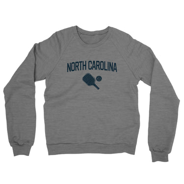 North Carolina Pickleball Midweight French Terry Crewneck Sweatshirt-Graphite Heather-Allegiant Goods Co. Vintage Sports Apparel