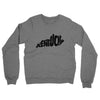 Kentucky State Shape Text Midweight French Terry Crewneck Sweatshirt-Graphite Heather-Allegiant Goods Co. Vintage Sports Apparel