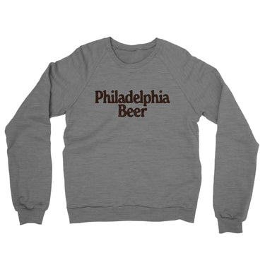 Philadelphia Beer Midweight French Terry Crewneck Sweatshirt-Graphite Heather-Allegiant Goods Co. Vintage Sports Apparel