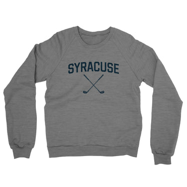 Syracuse Golf Midweight French Terry Crewneck Sweatshirt-Graphite Heather-Allegiant Goods Co. Vintage Sports Apparel