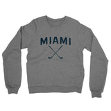 Miami Golf Midweight French Terry Crewneck Sweatshirt-Graphite Heather-Allegiant Goods Co. Vintage Sports Apparel