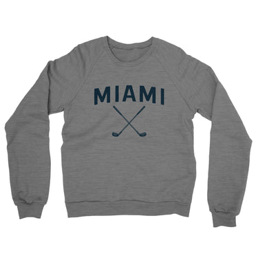 Miami Golf Midweight French Terry Crewneck Sweatshirt-Graphite Heather-Allegiant Goods Co. Vintage Sports Apparel