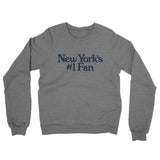 New York's Number 1 Fan Midweight French Terry Crewneck Sweatshirt-Allegiant Goods Co. Vintage Sports Apparel
