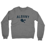 Albany Pickleball Midweight French Terry Crewneck Sweatshirt-Graphite Heather-Allegiant Goods Co. Vintage Sports Apparel