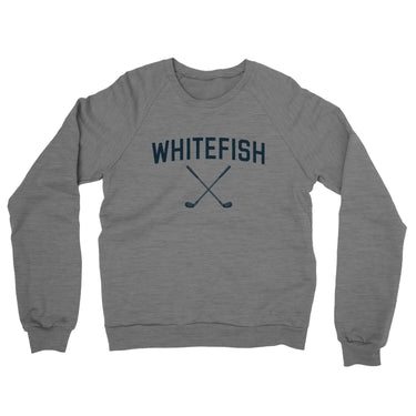 Whitefish Golf Midweight French Terry Crewneck Sweatshirt-Graphite Heather-Allegiant Goods Co. Vintage Sports Apparel