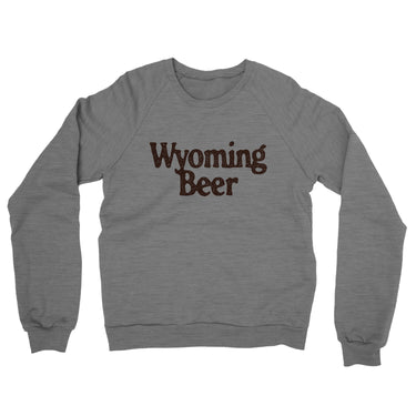 Wyoming Beer Midweight French Terry Crewneck Sweatshirt-Allegiant Goods Co. Vintage Sports Apparel