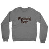 Wyoming Beer Midweight French Terry Crewneck Sweatshirt-Graphite Heather-Allegiant Goods Co. Vintage Sports Apparel