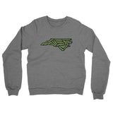 North Carolina Golf Course Midweight French Terry Crewneck Sweatshirt-Graphite Heather-Allegiant Goods Co. Vintage Sports Apparel